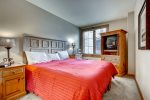 Master bedroom features a king or queen bed